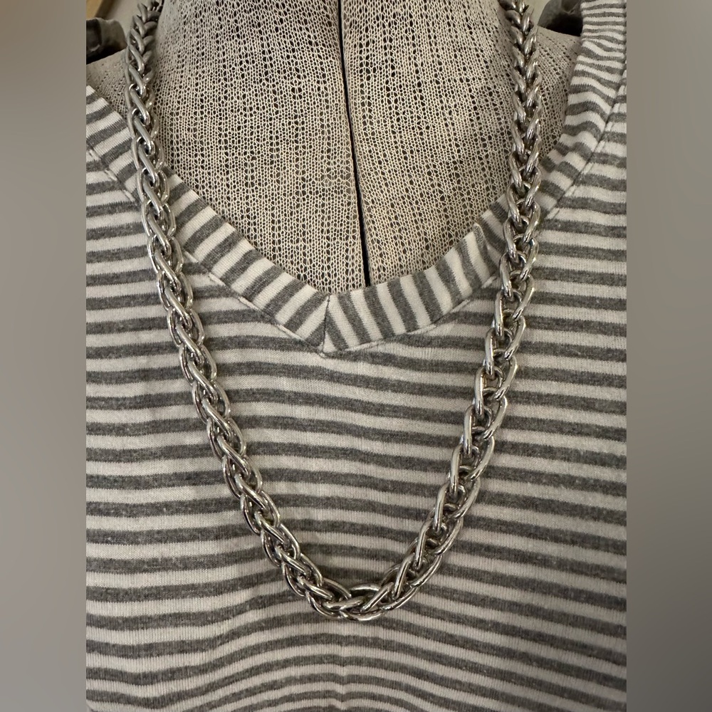 Monet Silver-Tone Chain Necklace